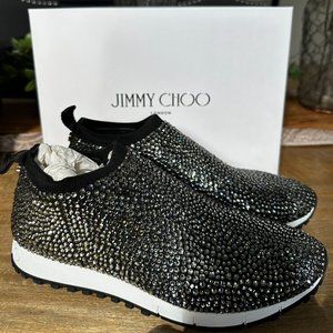 Jimmy Choo Swarovski Crystal Sneakers